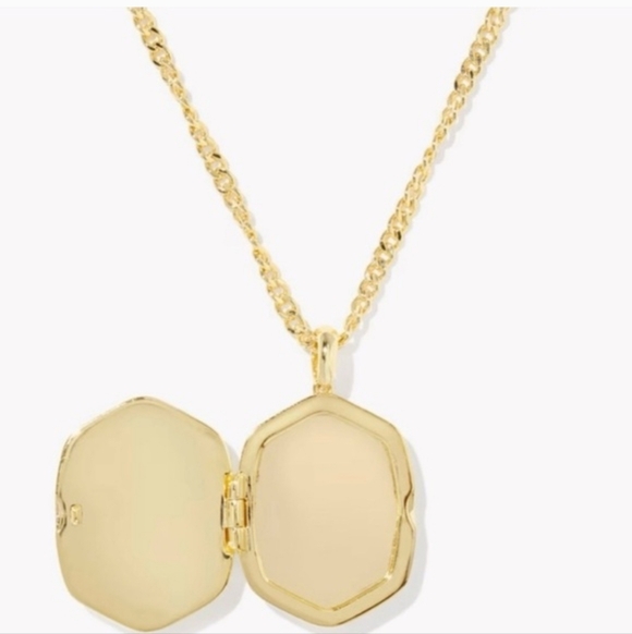 NWT Kendra Scott Love Shack Fancy Locket Gold Floral Pendant Necklace - Picture 7 of 12